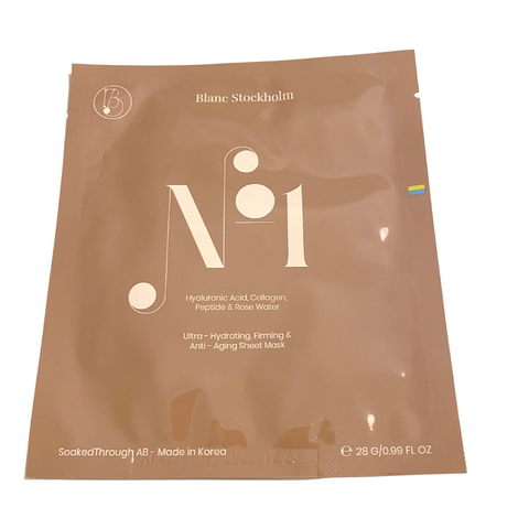 Blanc Stockholm sheet mask created with Korean skincare experts for this Swedish skincare brand