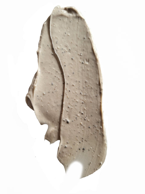 Prep Purifying Mask for mild exfoliating effect on the face from natural olive leaves from raw plant skincare brand Tash sisterhood.