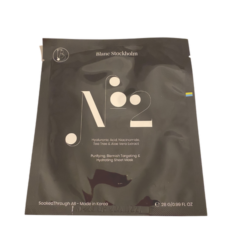 Blanc Stockholm sheet mask created with Korean skincare experts for this Swedish skincare brand