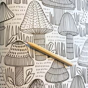 Mindfulness colouring book for all ages with images of the Swedish folk style, responsibly printed on natural paper of the highest quality, from printmaker and TV presenter Zeena Shah.