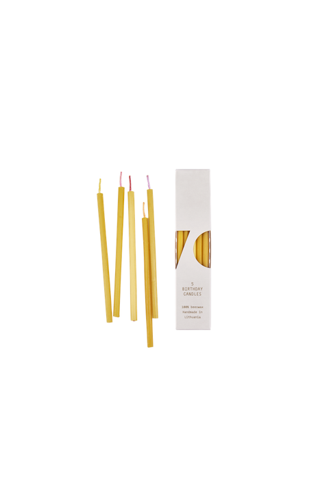 Simple and elegant, stylish hand poured thin beeswax taper candles from Ovo Things