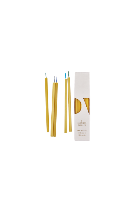 Simple and elegant, stylish hand poured thin beeswax taper candles from Ovo Things