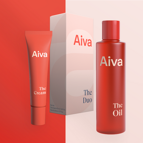 The Duo from Aiva The Cream and The Oil Giftset multi purpose skincare with carefully blended organic Nordic plant extracts