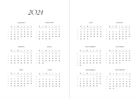 Sustainably produced 2024 diary with hard backed cover, and an elegant Nordic minimal designed layout. With ample space for thoughts, notes and other musings, this is a lovely journal for a thoughtful gift, from Cozy Publishing.