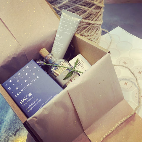 Gift wrapped Skandinavisk candles & handcream for lovely presents for someone special