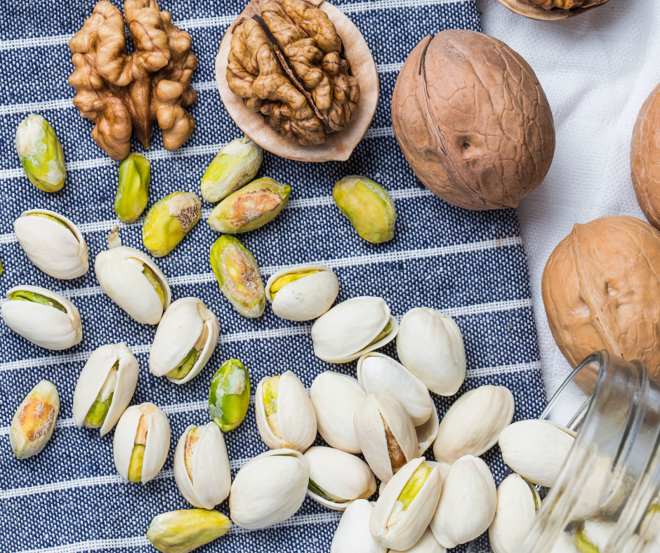 Walnut and pistachio seed oils in Jevie Omega 3-5-6-7-9 supplement, clean omega fatty acids for skin and wellness