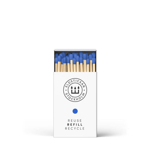 Refills of coloured matches for Eldstickan's stylish glass bottles for a great & sustainable interior design idea