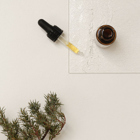 Sustainable forest scented oil blend for diffusers or sauna in the natural home, presented in a brown glass dropper bottle for a quality gift from Finland's natural lifestyle company SEES