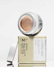 Soft neutral golden tones of multi use natural and organic highlighter for all skins in minimalist white pots from Swedish make up brand Manasi7