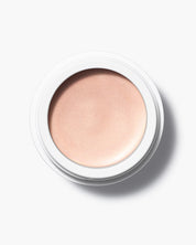 Soft peachy pearly pink tones of multi use natural and organic highlighter for all skins in minimalist white pots from Swedish make up brand Manasi7