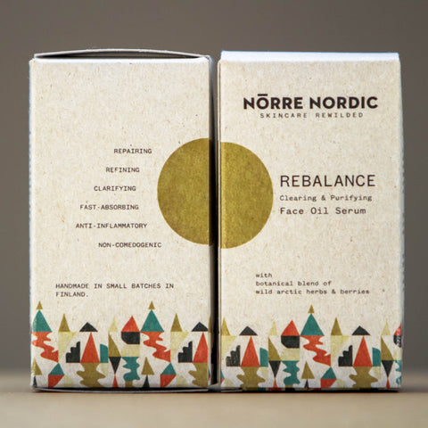 Balancing, clearing & purifying facial oil for problem acne skin made by hand from wild grown Finnish plants in small batches. Sustainable skincare