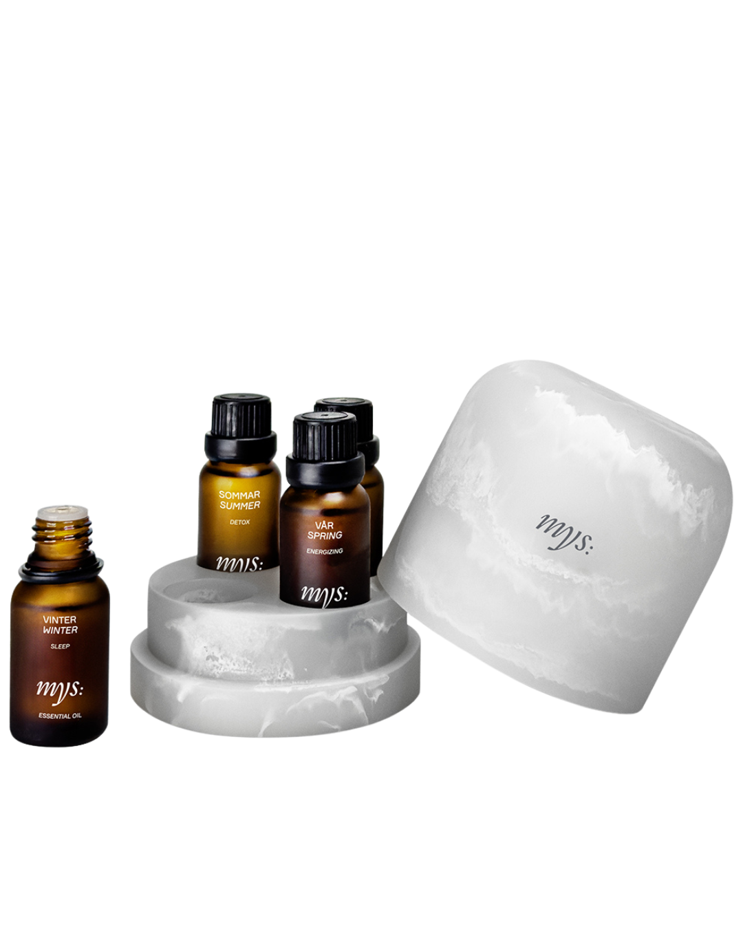 Essential oils holder + essences : White