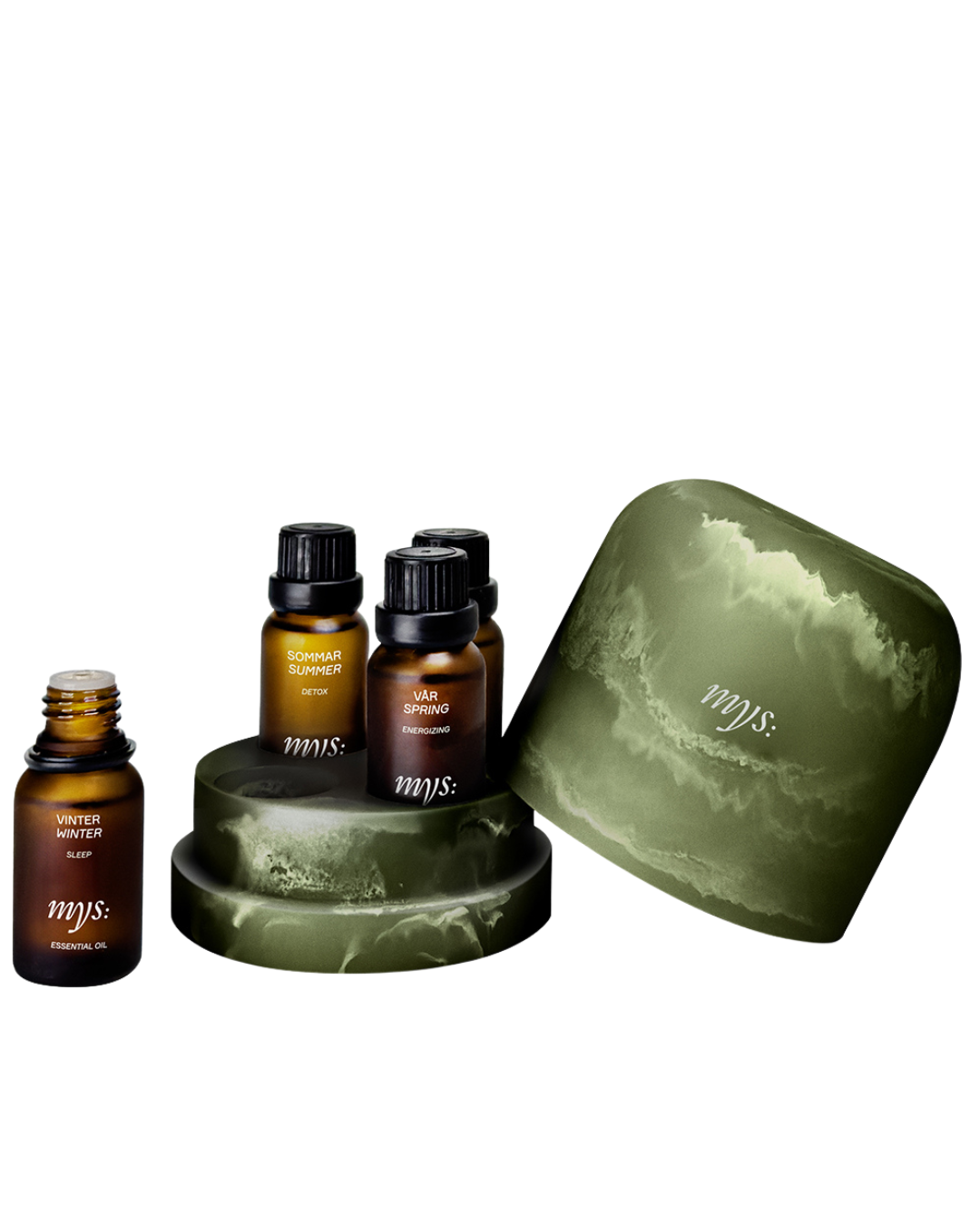 Essential oils holder + essences : Forest green