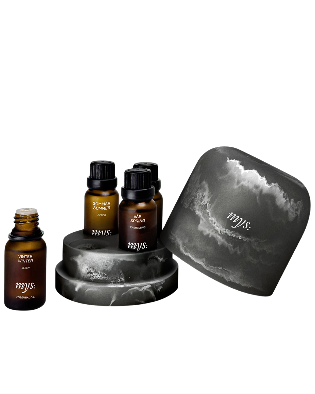 Essential oils holder + essences : Grey