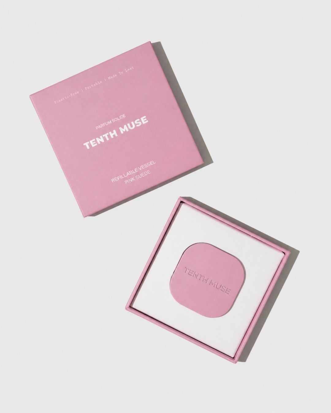 Refillable Vessel: Pink Suede