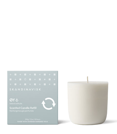 Sustainable and budget price option to refill your ØY candle glass, organic & vegan fresh scented candle for Nordic home style from Skandinavisk