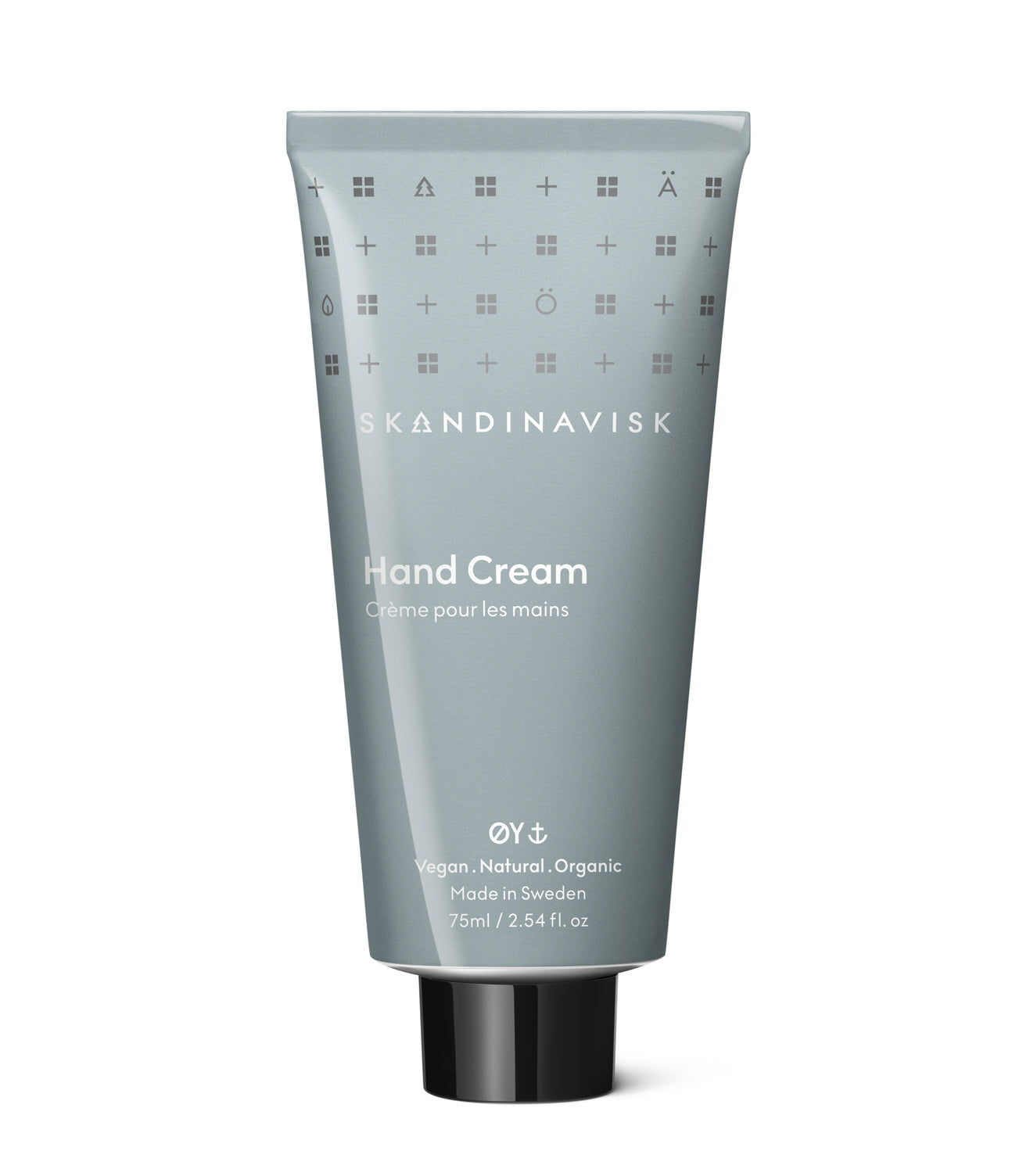 ØY; a gentle scent of water and quiet nature, from Skandinavisk, organic, natural & vegan hand cream in tubes of post consumer waste metal for best sustainability values that reflect the nature and landscape of Scandinavia.