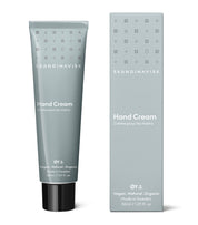 ØY; a gentle scent of water and quiet nature, from Skandinavisk, organic, natural & vegan hand cream in tubes of post consumer waste metal for best sustainability values that reflect the nature and landscape of Scandinavia.