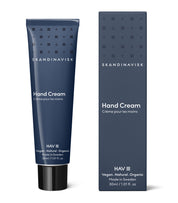 HAV, scents of the sea breeze, from Skandinavisk, organic, natural & vegan hand cream in tubes of post consumer metal waste for best sustainability values, reflecting the nature and landscape of Scandinavia.
