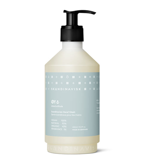 Sustainable, organic & vegan liquid soap and hand wash ØY, from Skandinavisk 450ml pump bottle