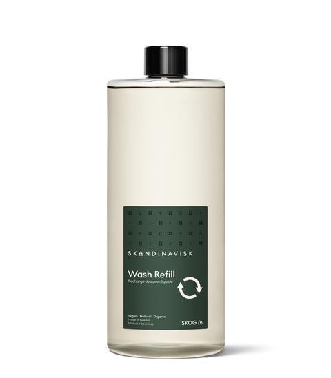 Sustainable, organic & vegan liquid soap and hand wash SKOG, from Skandinavisk in price conscious refill size of 1000ml 