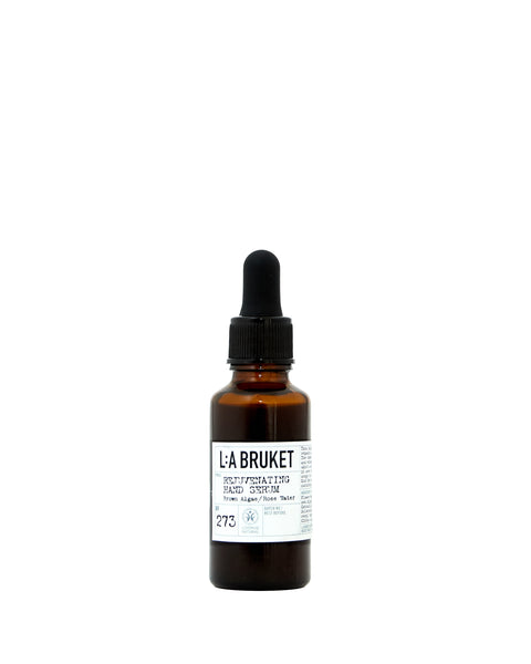 All natural, organic and vegan hand care with a regenerating algae rich & rosewater serum from the best of Sweden's coastal beauty brand, L:A Bruket