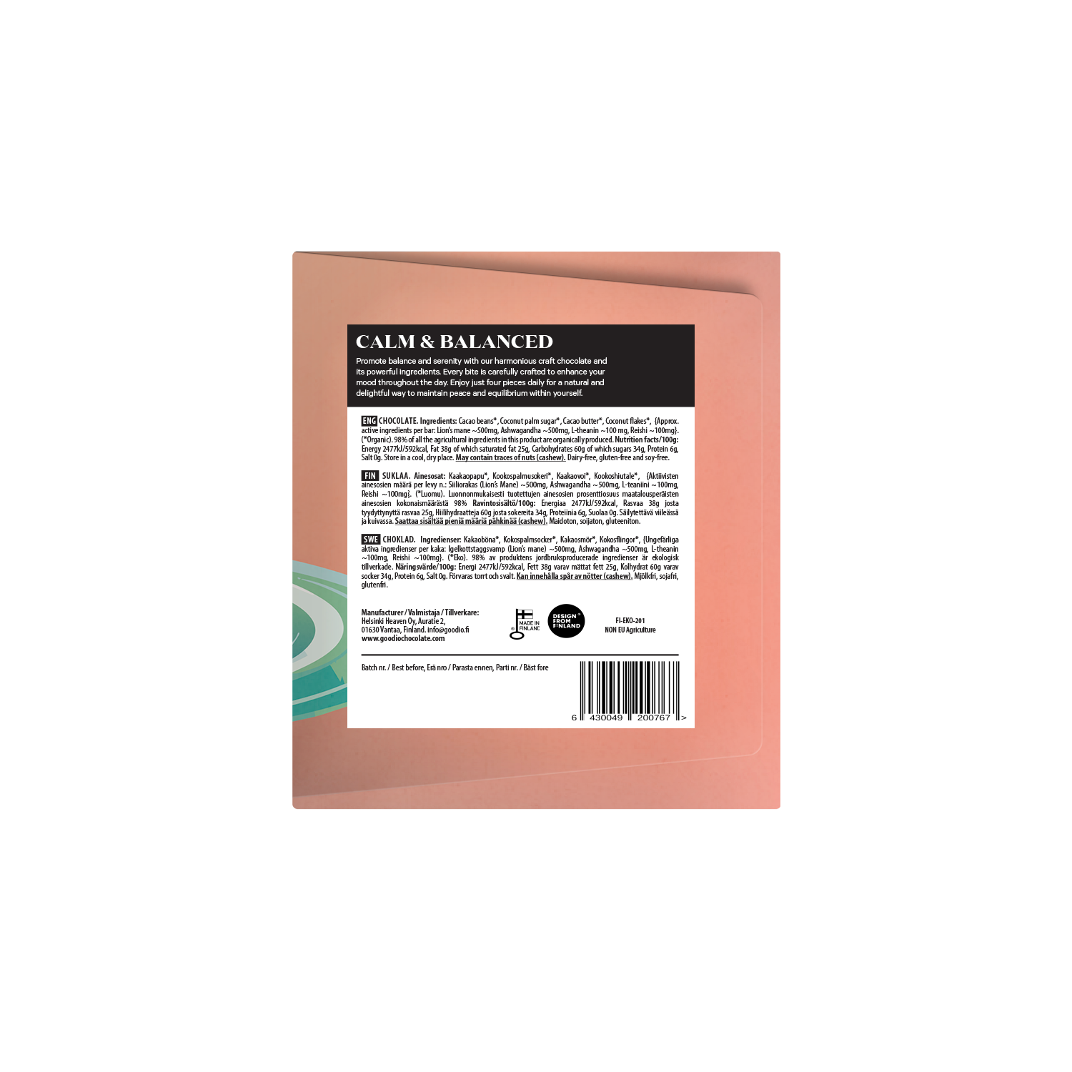 Functional Chocolate 49%: Calm and Balanced