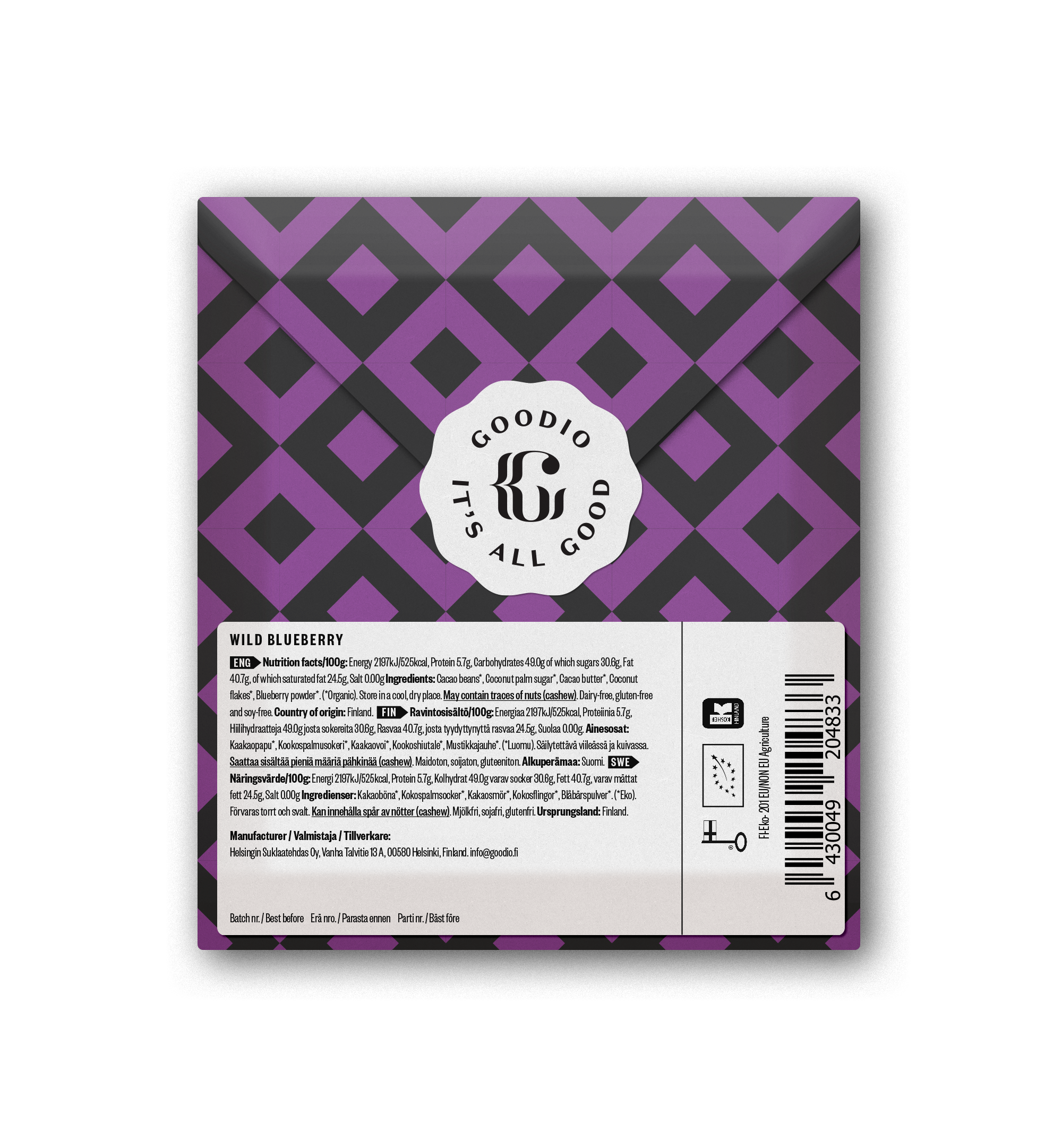 Wild Blueberry Chocolate 61%