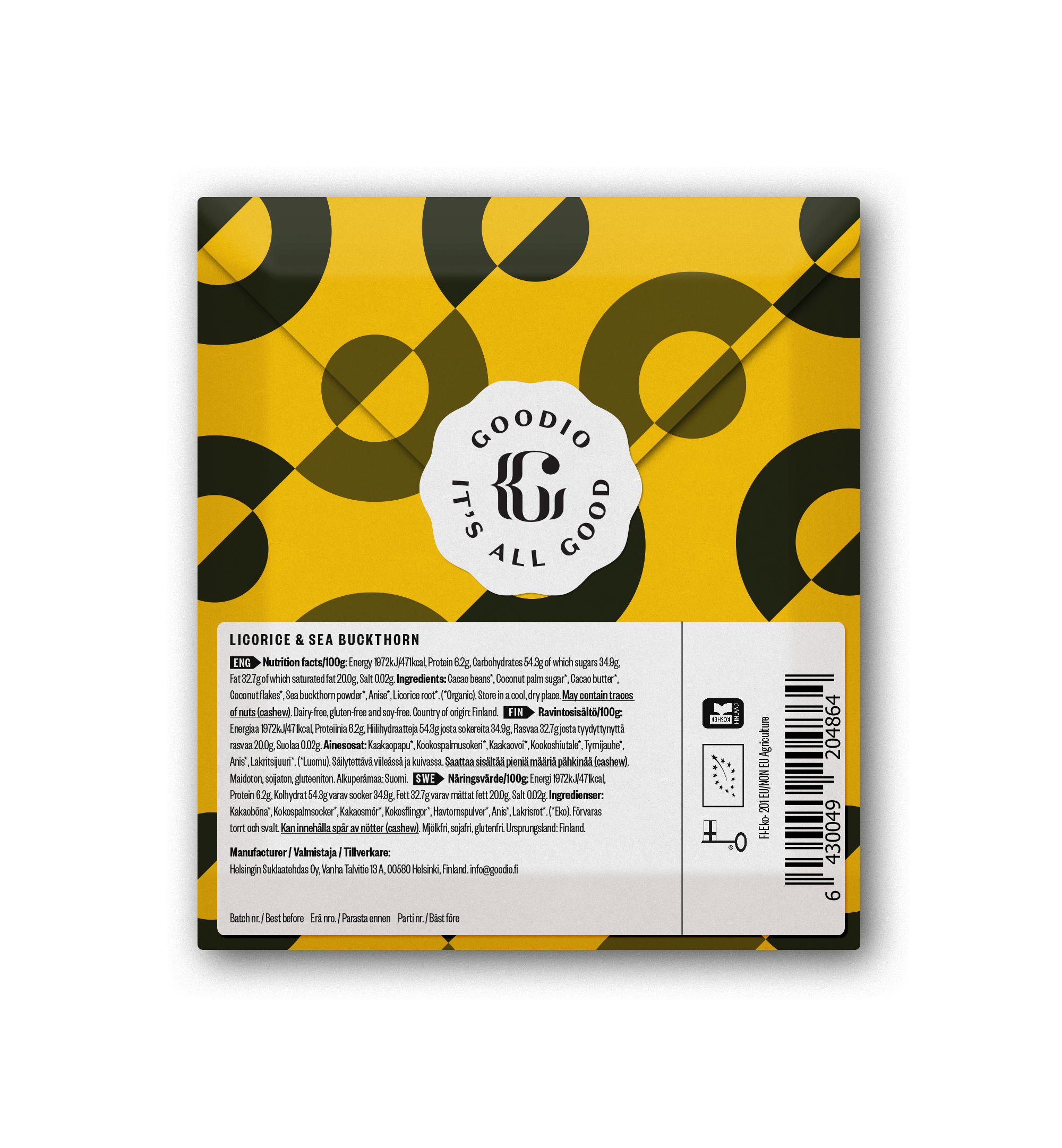 Licorice  and Sea Buckthorn Chocolate 53%