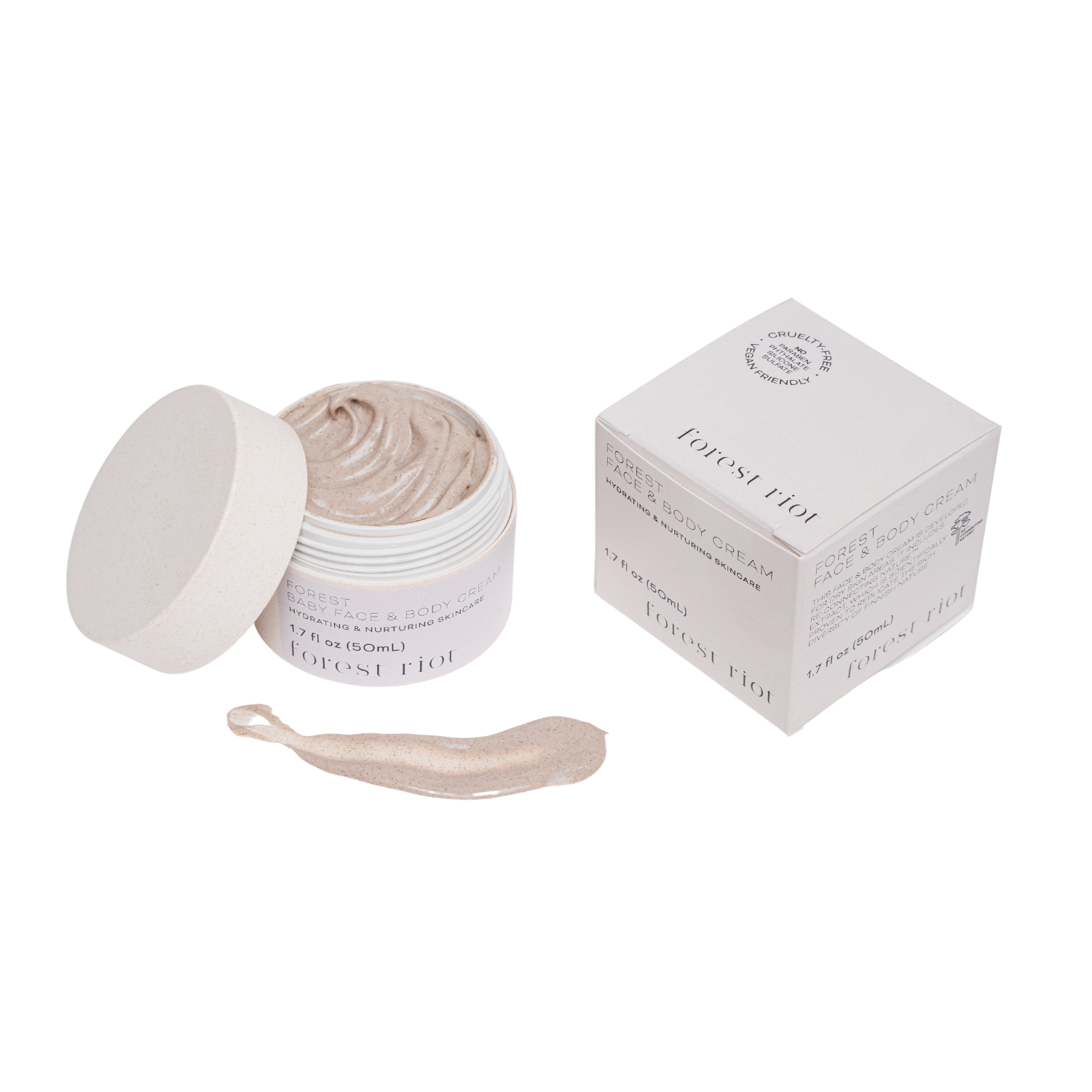 Forest Riot's cream for both the face and body uses forest microbes to keep skin problems in check and increases your wellbeing through connecting to Finland's forests.