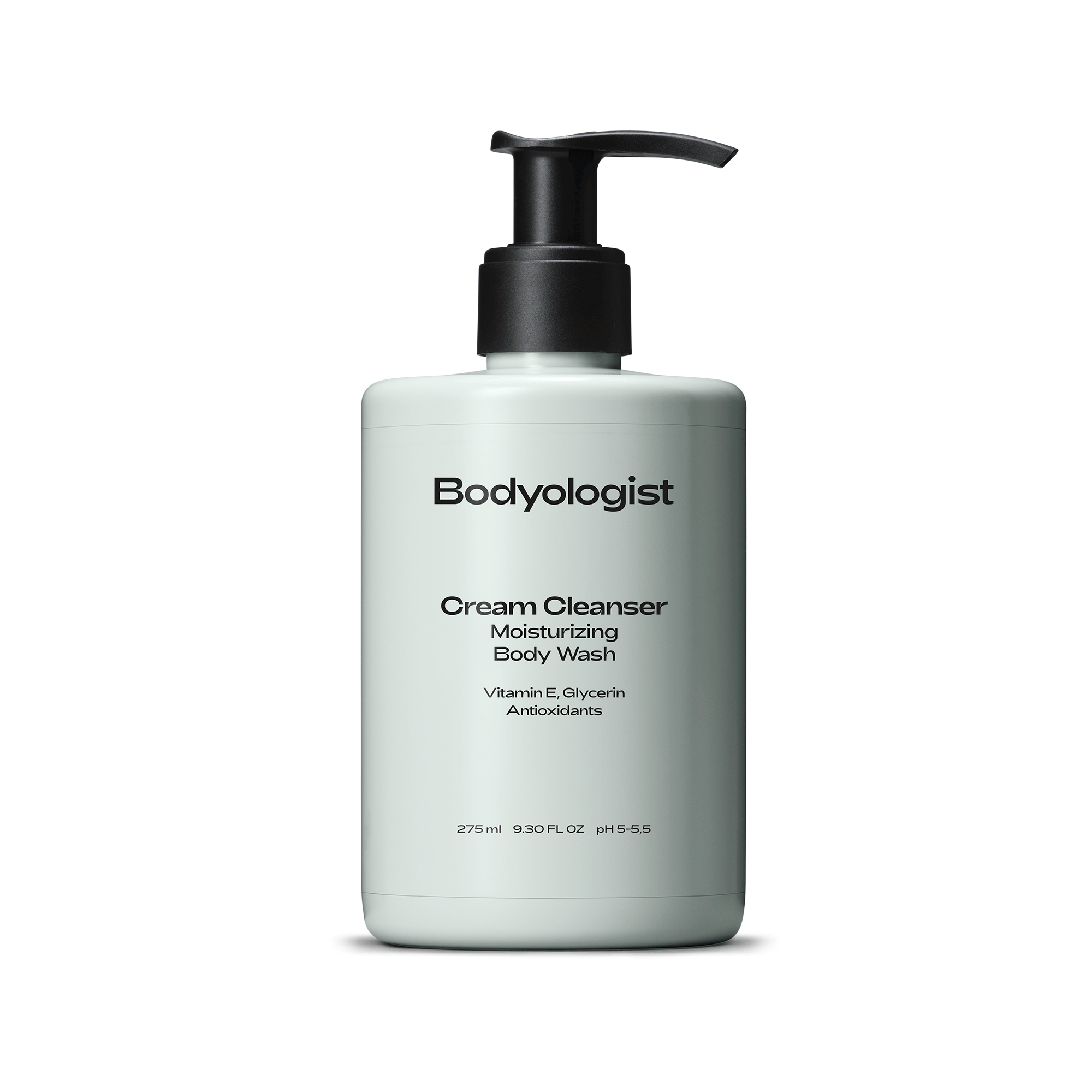 Bodyologist Cream Cleanser in it's pale green bottle with signature B logo, a nourishing & vitamin-enriched body wash for the best skincare for the body