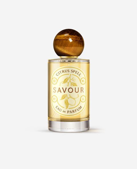 A citrus spell of a natural eau de parfum with lemon notes, all natural and vegan from Savour Sweden