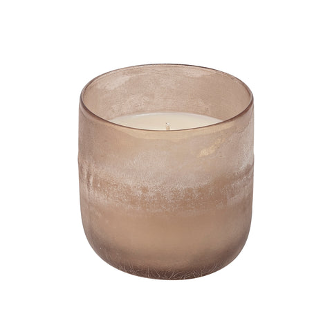 Large scented candle in sea glass jar for Nordic home style from Bloomingville