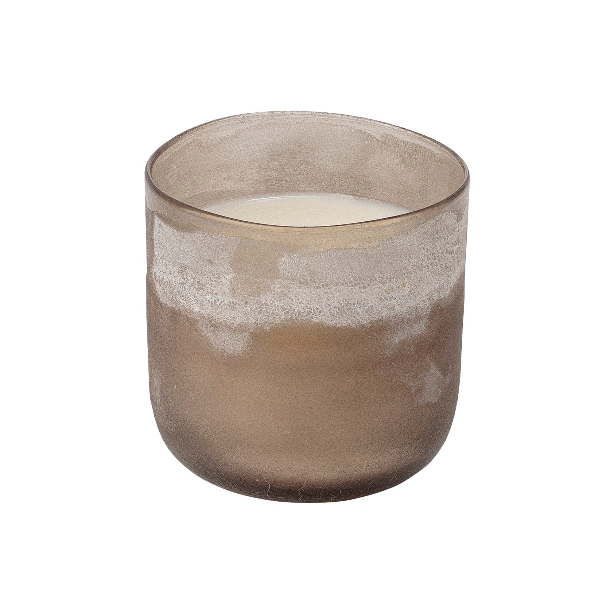 Large scented candle in sea glass jar for Nordic home style from Bloomingville