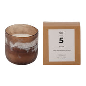 Large Sea Salt scented candle in sea glass jar for Nordic home style from Bloomingville