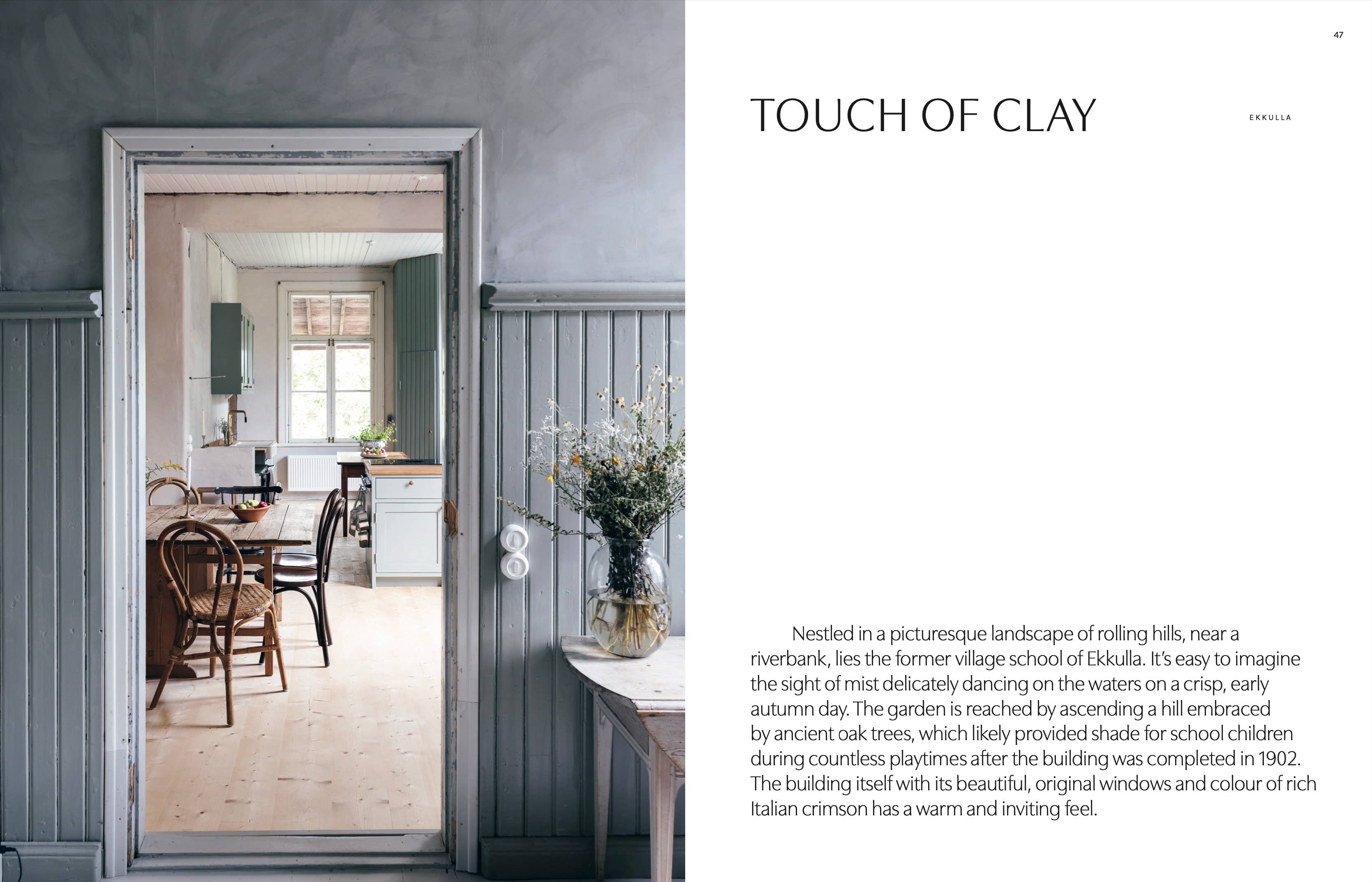 Hardcover book celebrating the makers, their homes and the visual exploration of the Nordic CLAY, meeting the artists with beautiful photography of Finnish life, by Cozy Publishing.