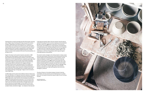 Hardcover book celebrating the makers, their homes and the visual exploration of the Nordic CLAY, meeting the artists with beautiful photography of Finnish life, by Cozy Publishing.