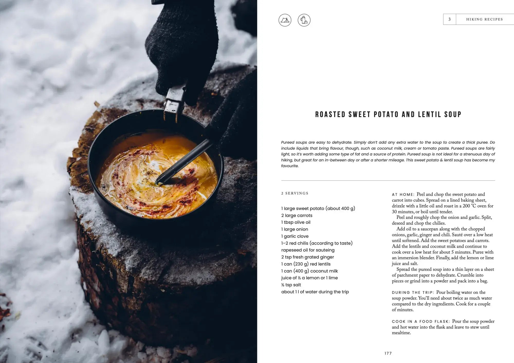 Hardcover book celebrating the lifestyle of eating and living out in nature, from camping , hiking to family picnics with beautiful photography of Finnish life in Food in the Woods by Cozy Publishing.