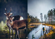 Hardcover book celebrating the lifestyle of eating and living out in nature, from camping , hiking to family picnics with beautiful photography of Finnish life in Food in the Woods by Cozy Publishing.