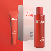 The Duo from Aiva The Cream and The Oil Giftset multi purpose skincare with carefully blended organic Nordic plant extracts 