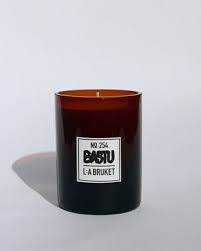 All natural, organic and vegan candle in amber glass with the cypress scent of Hinoki from the best of Sweden's coastal home fragrance brand, L:A Bruket