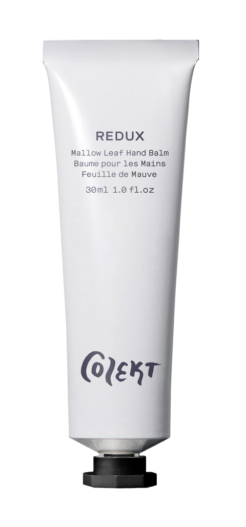 REDUX mallow leaf hand balm natural & vegan beauty in stylish & unisex white tube with bold black graphic from Colekt Stockholm