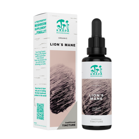 High bioavailable lions mane mushroom extract from Finland from only the fruiting bodies, for when you need to increase your focus