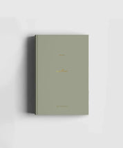 Soft touch green hard cover notebook with gold foil text 'My Daily Notes' with blank pages for notes, sketches, poems and more, produced sustainably by Cozy Publishing.