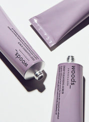 Lilac metal tube with natural, organic vegan Deep Cleansing Scrub for all skins, unisex , made by Woods Copenhagen (8509527753009)