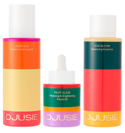 All 3 of Djusie skincare products in one gift box, to include Liquid Silk cleansing oil, Acid Bloom balancing essence and Fruit Glaze facial oil to make a beautiful gift (8423969325361)