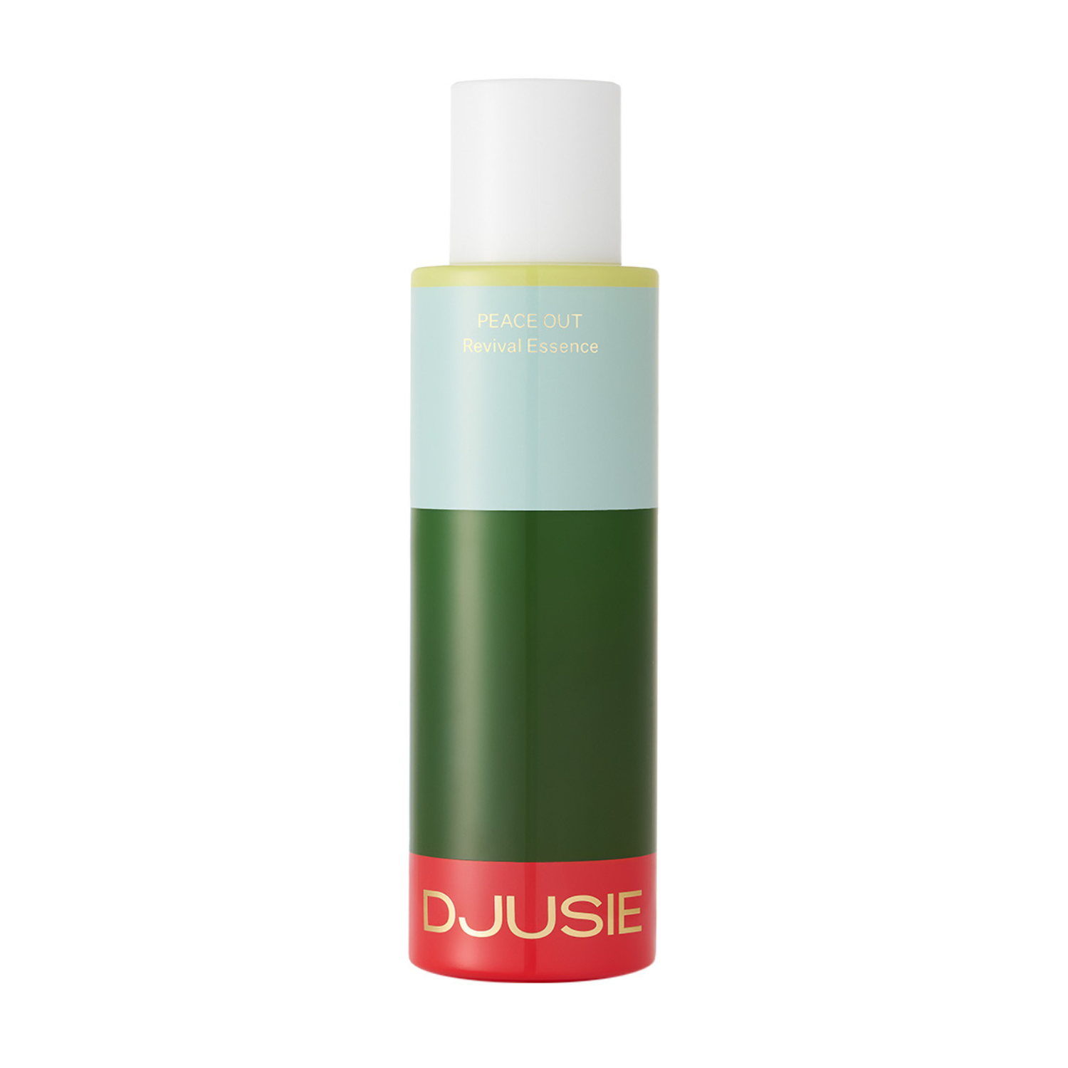 Djusie launch Peace Out, an organic natural essence to revive the skin, reduce stress and hydrate, in their signature coloured striped bottles.