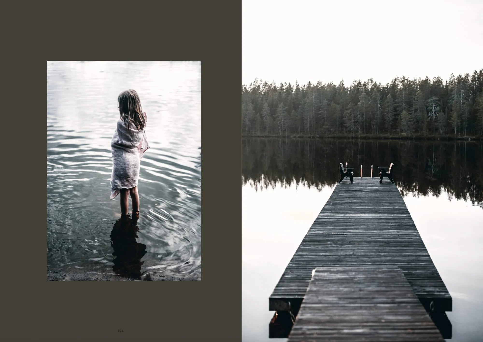 Hardcover book celebrating the sauna experience with stunning photography of the Finnish nature, by Cozy Publishing.