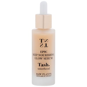 Peachy coloured skin serum gives a nourishing glow and rich treat to the skin from natural, vegan raw plants powered skincare Tash sisterhood.