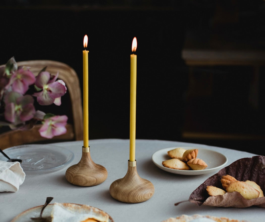 Oak candle stick